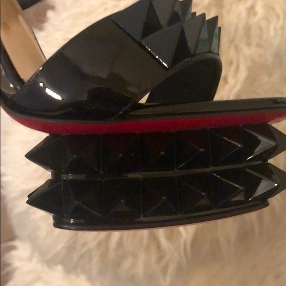 NWT Christian Louboutin CYBERSANDALE PATENT Black - Picture 5 of 8